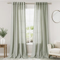 Nanspring Sage Green Curtains 144 Inches Long 2 Panels by Nanspring