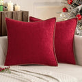 MIULEE Pack of 2 Christmas Pillow Covers 18x18 Inch Red Farmhouse Decorative by MIULEE