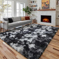 Black White Grey Rugs for Living Room 5x8, Fluffy Vintage Rugs for Kids Room | by PAGISOFE