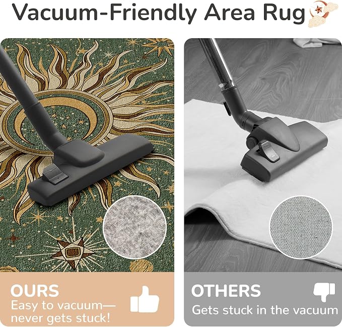Vacuum-Friendly, 5x7 Washable Area Rug - Image 6