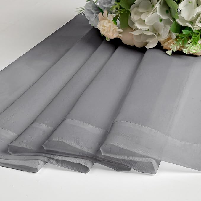 Grey Sheer Curtains, Sheer Curtains 78 inches Long 2 Panels Set, Rod Pocket - Image 10