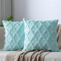 Set of 2 Soft Moroccan Throw Pillow Covers 24x24 Inch Plush Boho Decorative by Cozoomy
