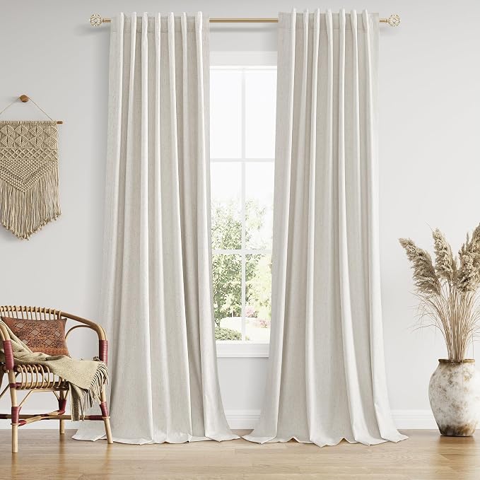 Boho 100% Blackout Curtains 108 Inch Long by Guken