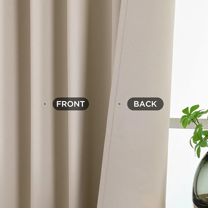 Joydeco Blackout Curtains 63 Inch Length 2 Panels Set, Thermal Insulated Long - Image 3