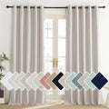 NICETOWN Brich Vintage Open Linen Weave Flax Thermal Curtains, 100% Blackout by NICETOWN