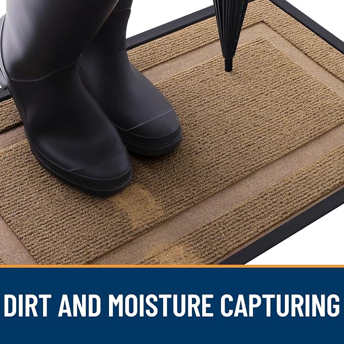 OLANLY Front Door Mat Outside 59x20, All-Season Heavy-Duty Rubber Doormat | - Image 5