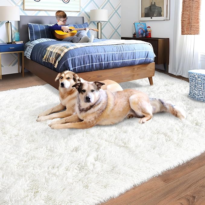 Rugs for Living Room 5x7, Soft Shaggy Modern Shag Area Rug for Bedroom - Image 3