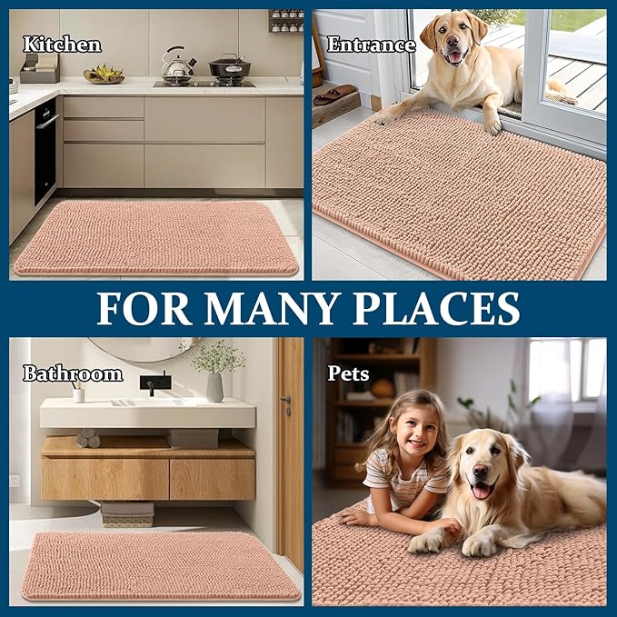 OLANLY Dog Door Mat for Muddy Paws 54x24, Absorbs Moisture and Dirt, Absorbent - Image 8