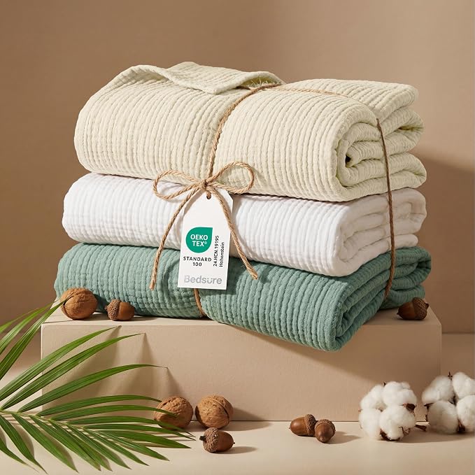 Bedsure 100% Cotton Muslin Blankets - Image 7