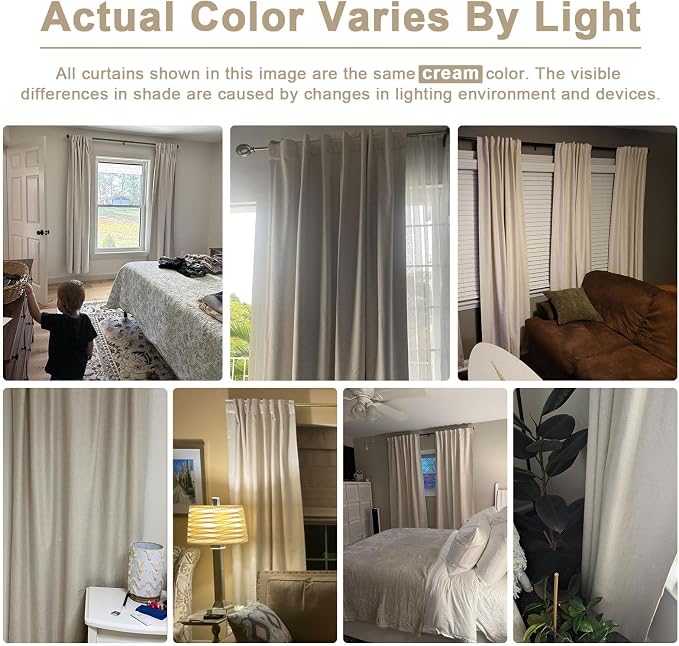 Linen Textured Total Blackout Sliding Door Curtains 96 Inches Long, Thermal - Image 8