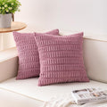 Aegero Pack of 2 Corduroy Decorative Throw Pillow Covers 18x18 Inch by Unknown
