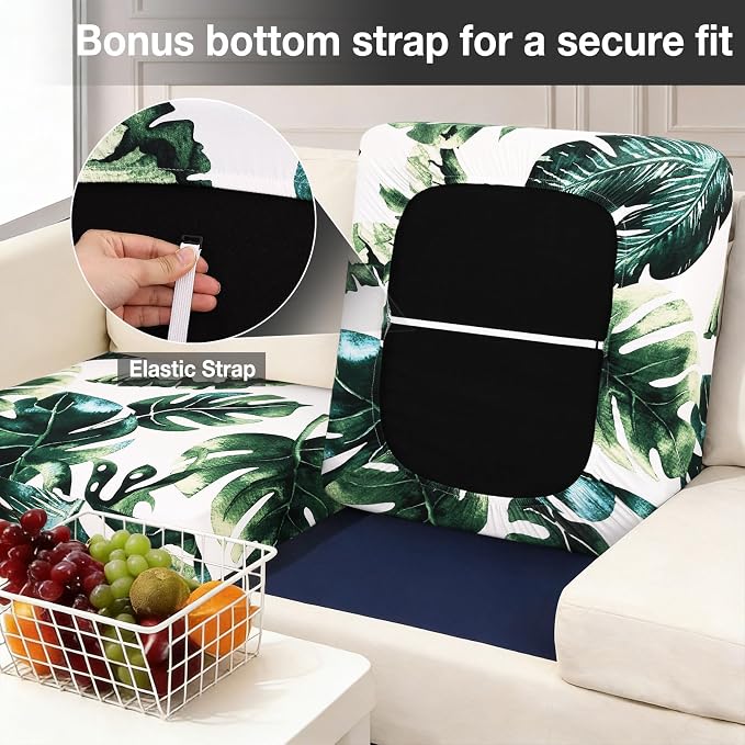 hyha 8Pcs Patio Cushion Covers, Stretch Outdoor Couch Cushion Covers, Washable - Image 4