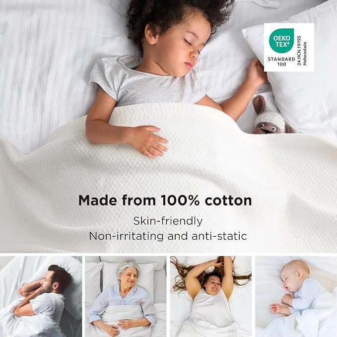 Bedsure GentleSoft 100% Cotton Blanket Twin XL Size - Image 2
