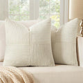 MIULEE Beige Decorative Throw Pillow Covers 20x20 Inch by MIULEE