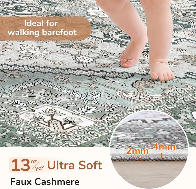 OPPODREAM Soft 6x9 Area Rugs, Washable Rug 6x9 - Image 2