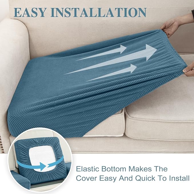 Couch Cushion Cover Seat Cushion Cover Stretch Armchair Cover Separate - Image 5