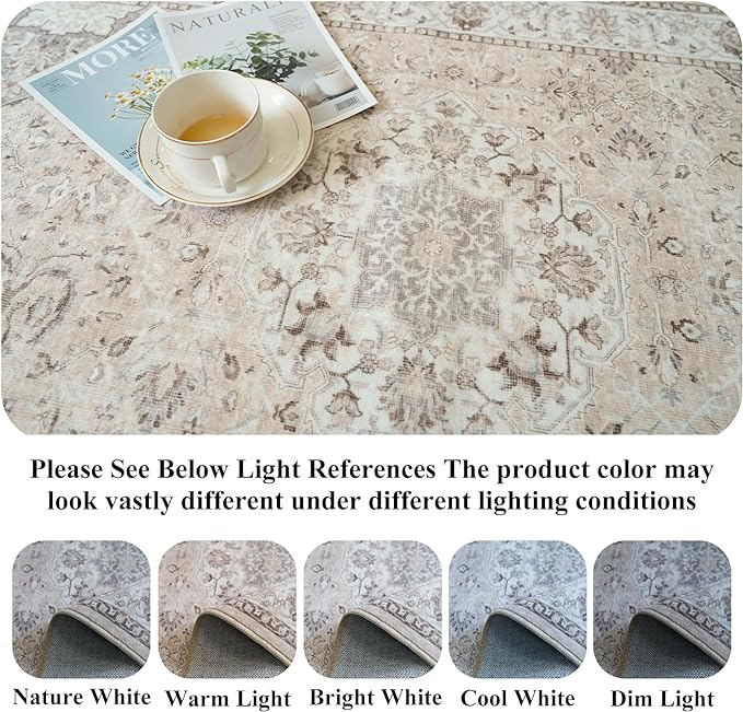 Washable Entryway 3x7 Runner Rug: Farmhouse Kitchen Hallway Rug Runner Wide - Image 4
