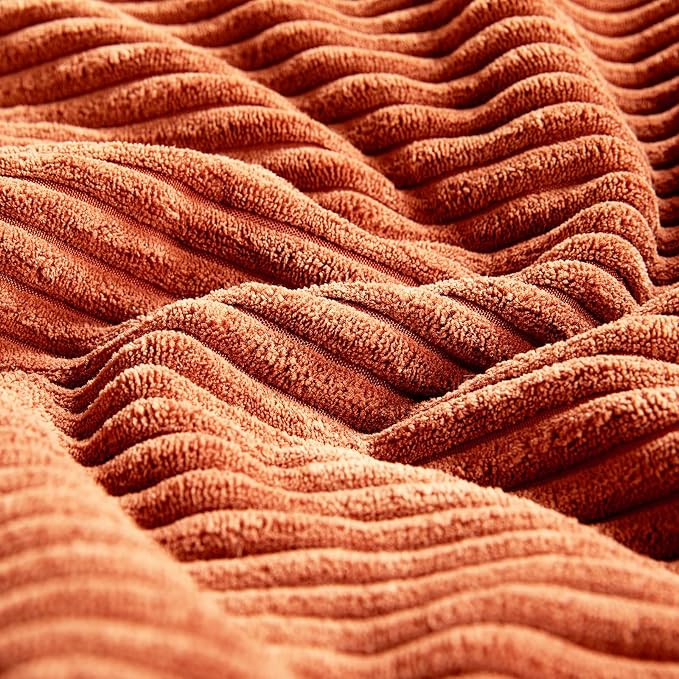 Fancy Homi Set of 2 Burnt Orange Lumbar Decorative Throw Pillow Covers 16x26 - Image 5