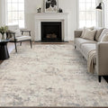 10x12 Area Rug Living Room: Modern Washable Soft Carpet Brown Beige | by FXRHLP