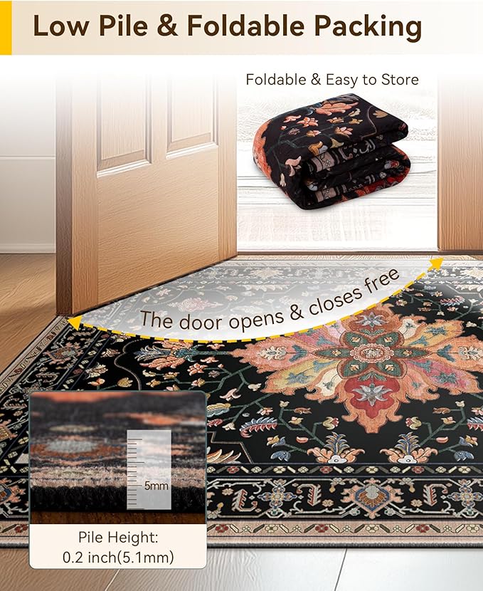 RELEANY Washable Area Rug, Runner 2'6"x14', Water Repellent, Pet Friendly - Image 6
