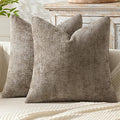 MIULEE Decorative Couch Throw Pillow Covers 18x18 Inch Neutral Khaki 2 Pack | by MIULEE