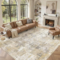 DMOYEST Area Rug Living Room Rugs 8x10 Washable Abstract Carpet | Neutral by DMOYEST