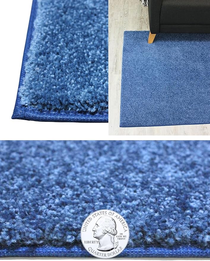 KOECKRITZ Soft and Colorful Kids Classroom Area Rugs (Passes Flammability Pill Test) Many Sizes and Bright Colors to Select from (8' x 12', Royal)