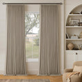 Deep Flax Pinch Pleated Blackout 102 Inch Bedroom Curtains Dual Layer | by Twodrapes