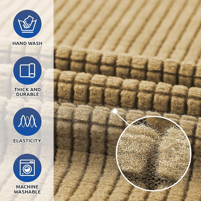 KEKUOU Stretch Oversized Sofa Slipcover 1 Piece Couch Sofa Cover Furniture - Image 3