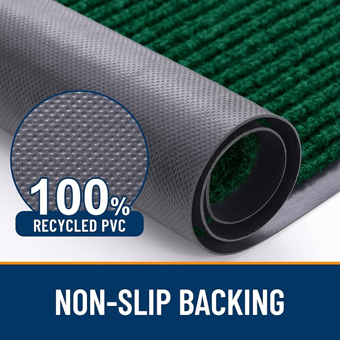 OLANLY 2-Pack Front Door Mats 47x32, Waterproof Heavy-Duty Doormats | Green - Image 3