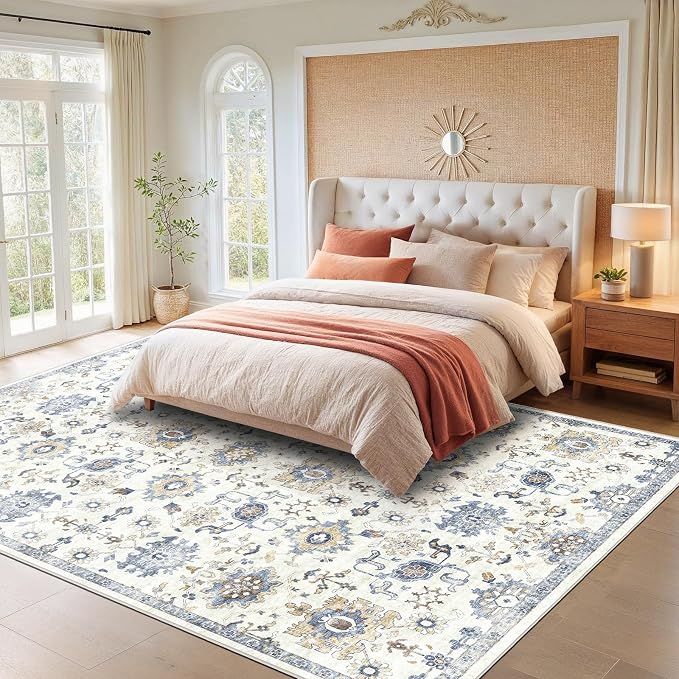 AMADA HOMEFURNISHING 5x7 Area Rugs, Washable Living Room Rug Low-Profile - Image 3
