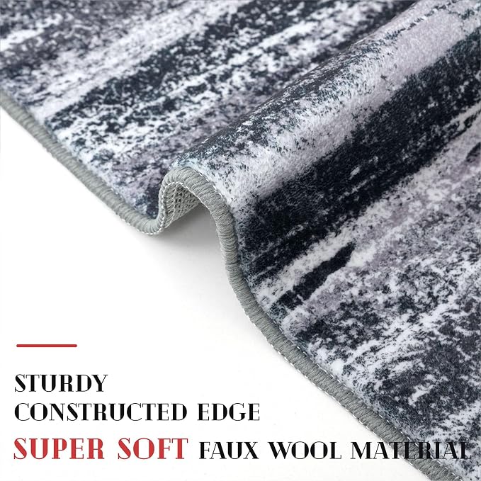 Lansny Modern Abstract Hallway Runner Rug - Image 4