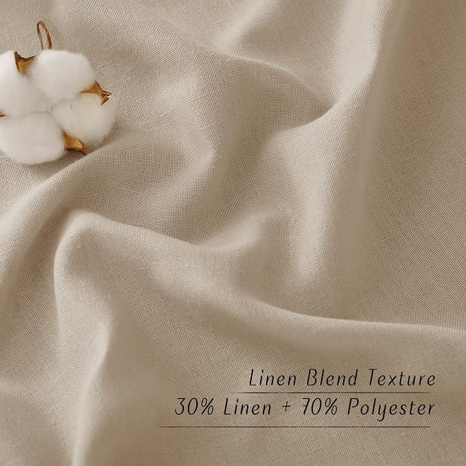 NICETOWN Thick Linen Blend 108 inches Long Curtains, Grommet Bedroom Window - Image 4