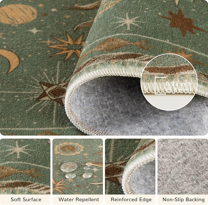 Vacuum-Friendly, 5x7 Washable Area Rug - Image 5