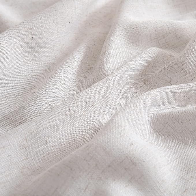MIULEE White Linen Curtains 120 Inches Long - Image 4