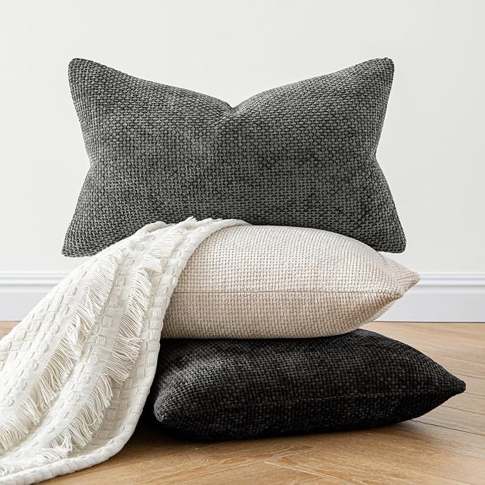 MIULEE Pack of 2 Couch Throw Pillow Covers 18x18 Inch Neutral Beige Modern Boho - Image 4