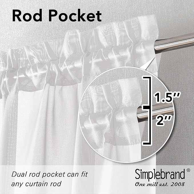 Simplebrand White Tier Curtains - Image 2