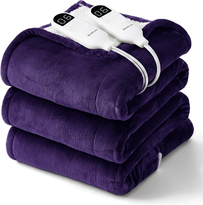 Bedsure Heated Blanket King Size, Dual Control Electric Blanket, 6 Heat/6 Timer by BEDSURE