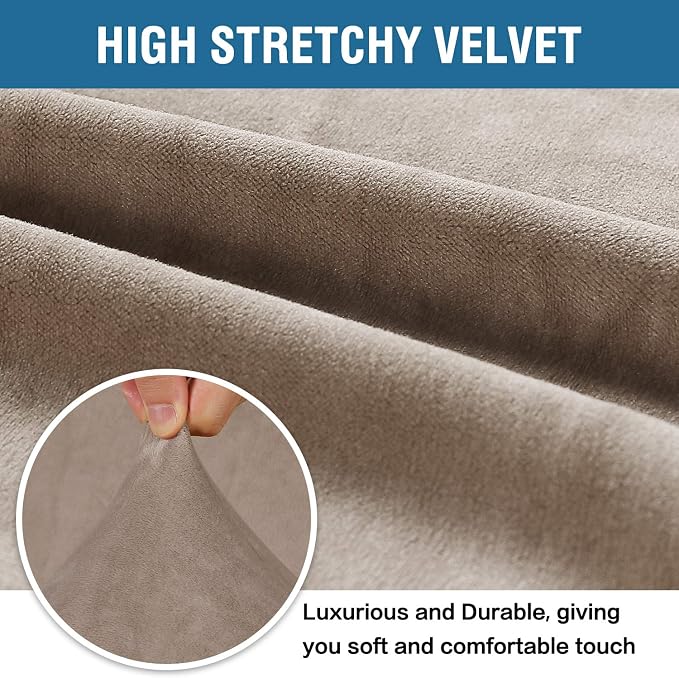 H.VERSAILTEX Stretch Velvet Loveseat Covers - Image 3