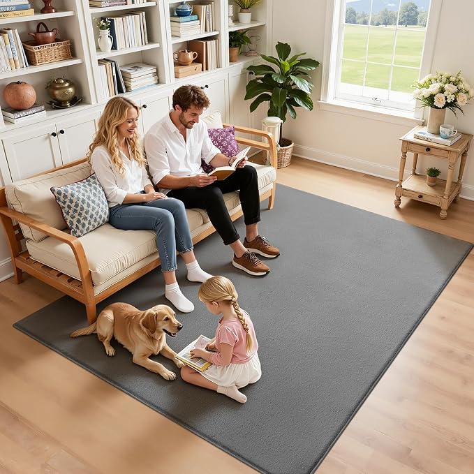 SHACOS Ultra Soft Faux Rabbit Fur Area Rug 3'x5', Non Slip Washable Padded - Image 6