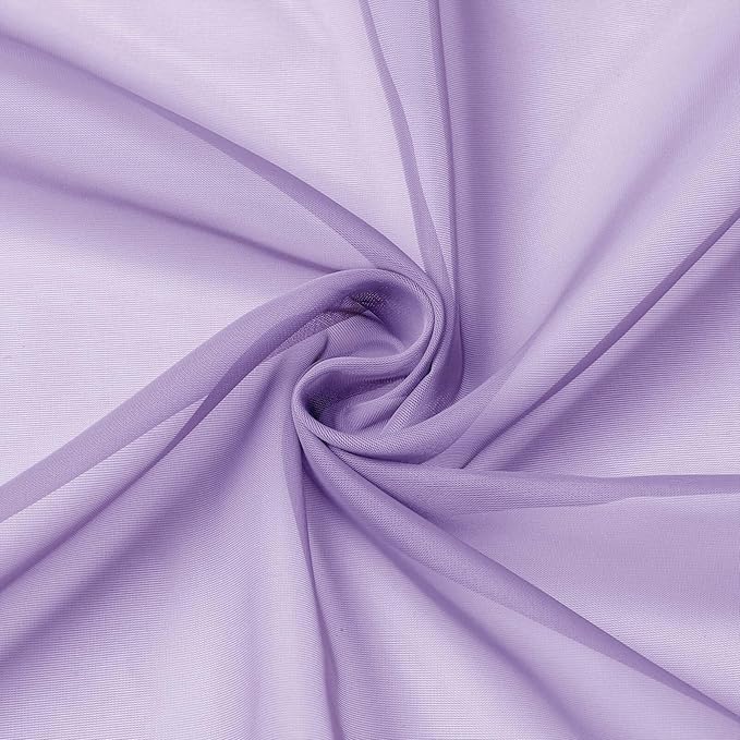 Lavender Kitchen Curtains 30 Inch Length Tier 2 PCS, Solid Soft Airy Half - Image 9