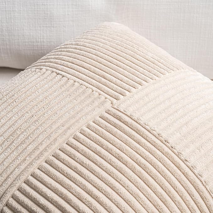Fancy Homi 2 Packs Tan Lumbar Decorative Throw Pillow Covers 16x26 Inch - Image 3