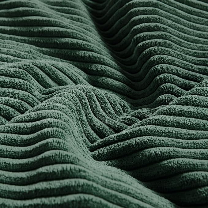 Fancy Homi Set of 2 Dark Green Long Lumbar Decorative Throw Pillow Covers 14x24 - Image 5