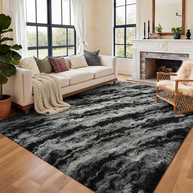 Area Rugs for Living Room, 5x7 Feet Soft Fluffy Shagg Plush Rug High Pile Large - Image 3
