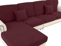 LA MEACK Couch Cushion Chaise Lounge Cover Washable Separate Seat Chaise Couch by LA+MEACK
