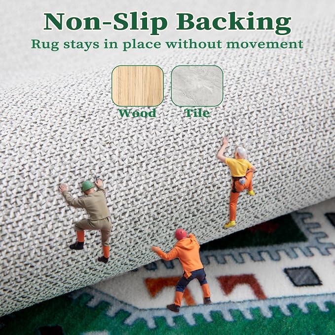 SERISSA 6x9 Washable Non Slip Boho Area Rug - Image 5