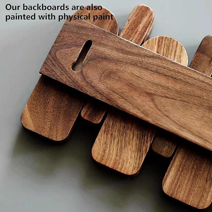 Wall Mounted Piano Key Hanger | Flip Style Hook | Entrance Wall Art Hook, Made of Oak Wood (3 Times Painted, 4 Times Polished) (Arc Walnut, 10Hooks)