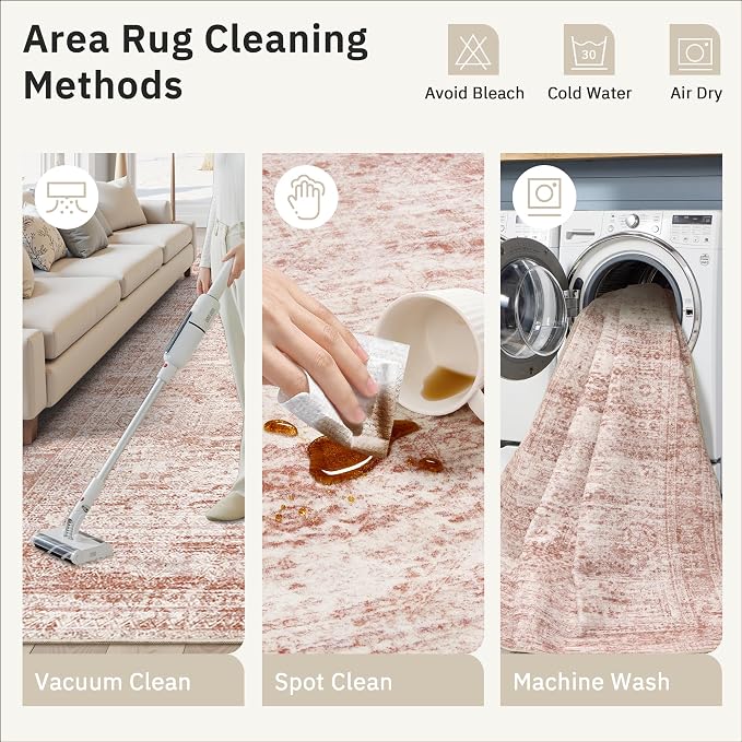 Washable Area Rug 8x10, Large Soft Rugs - Image 4