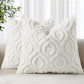 decorUhome Throw Pillow Covers 26x26 Inch Set of 2, Soft Plush Decorative Faux by decorUhome