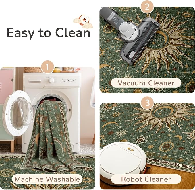 Vacuum-Friendly, 4x6 Washable Area Rug - Image 5